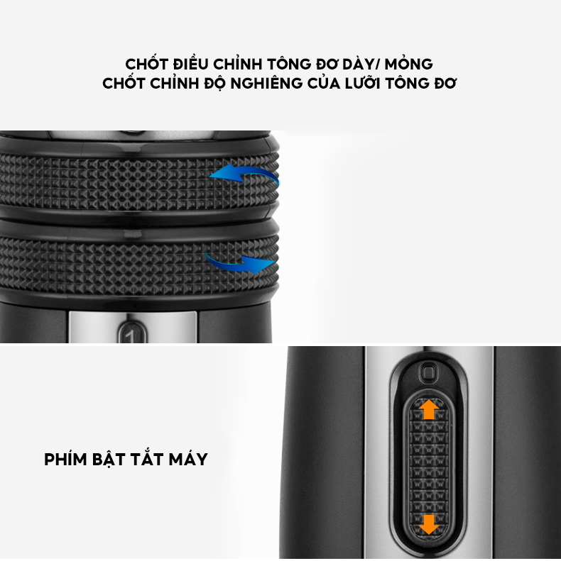 Bộ Tông Đơ Hớt Tóc Chuyên Nghiệp Fc5808 Tặng Kèm Phụ Kiện Cắt Hớt Tóc