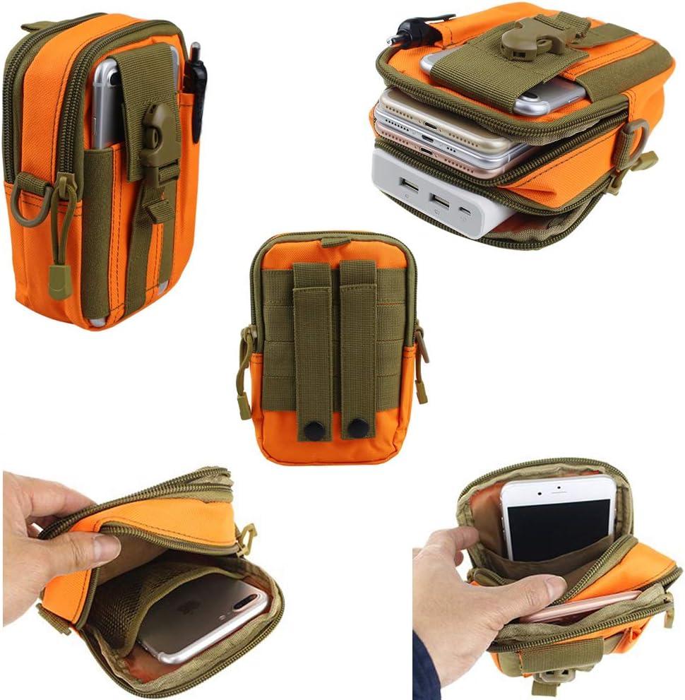 Thắt lưng túi chiến thuật, túi nylon túi tiện ích điện thoại di động cho thể thao thể thao đi bộ đường dài -Air - Orange với dây đeo