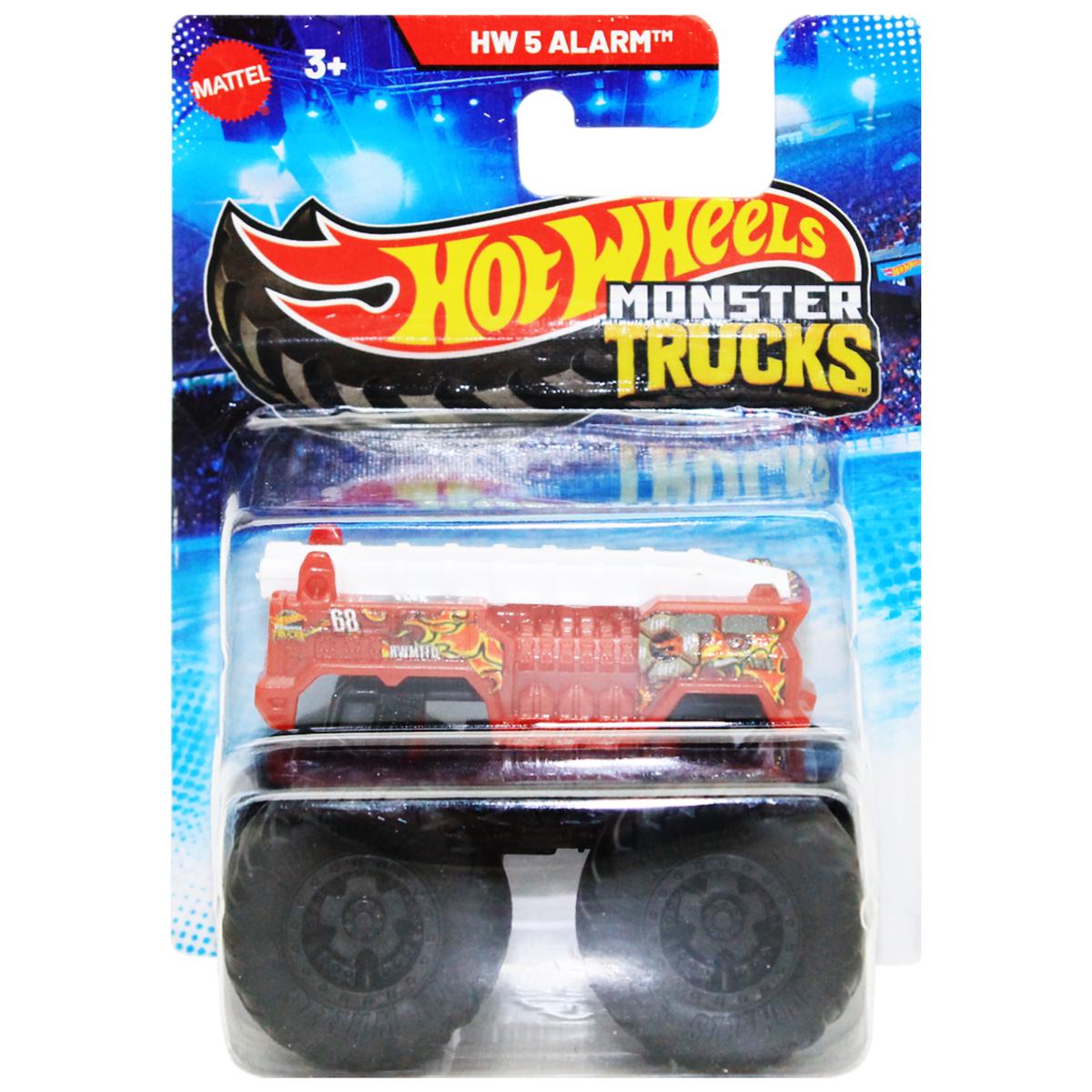Đồ Chơi Mô Hình Siêu Xe Tải Quái Vật Monster Trucks Mini - Hot Wheels HFB96 - 5 Alarm