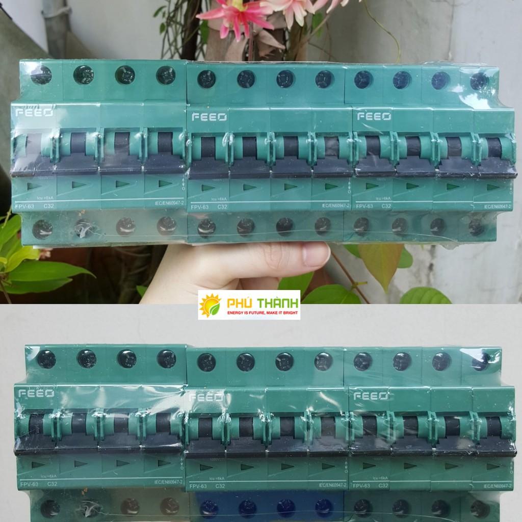 Thiết bị đóng cắt MCB 1000VDC 4P FEEO dùng cho hệ thống điện Năng lượng mặt trời - Hàng Chính hãng