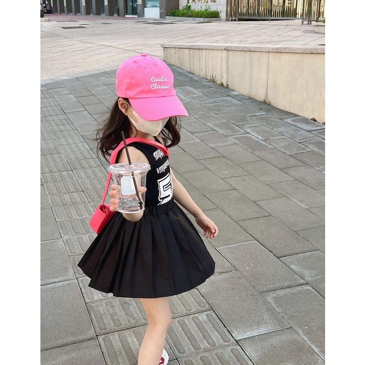 (8-36kg) Set áo croptop chân váy đen TB64 TN65