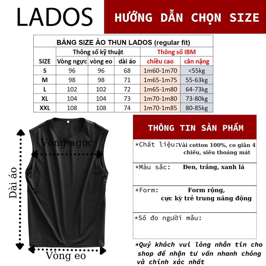 Áo 3 lỗ nam cotton co giãn 4 chiều, rộng in họa tiết TOKYO LADOS-9087, thấm hút mồ hôi, năng động, tập gym, chạy bộ