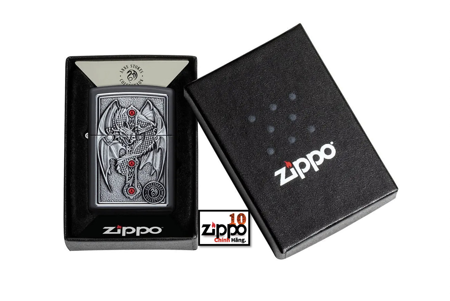 Bật lửa ZIPPO 49755 Anne Stokes Gothic Guardian Emblem - Chính hãng 100%