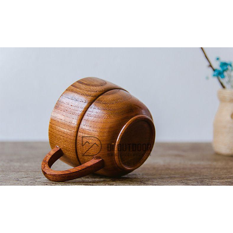 Cốc gỗ Kuksa Bushcraft cốc gỗ cao su handmade