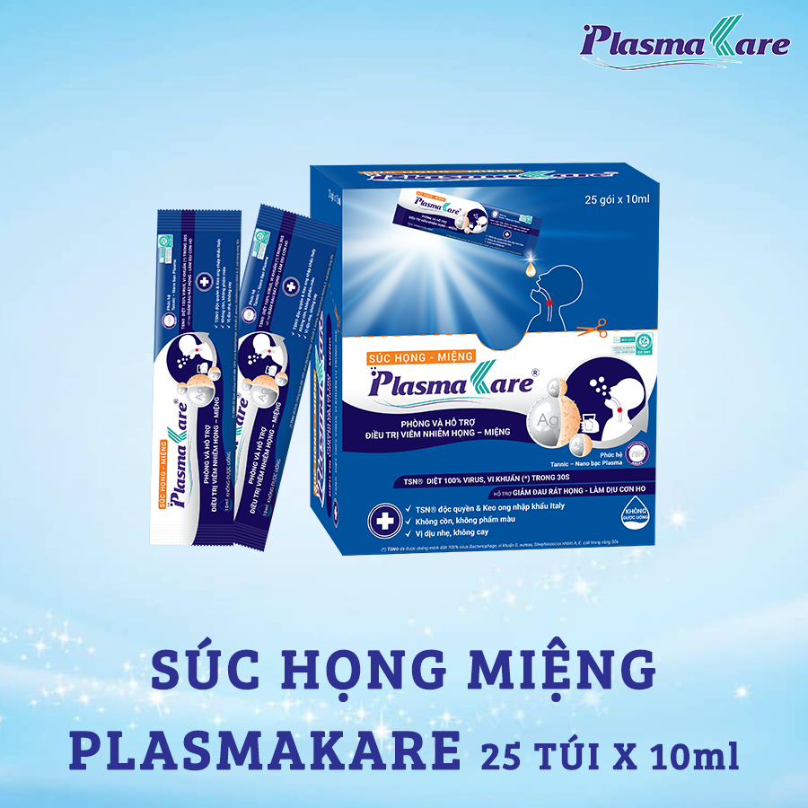 Súc họng miệng PlasmaKare dạng túi 10ml