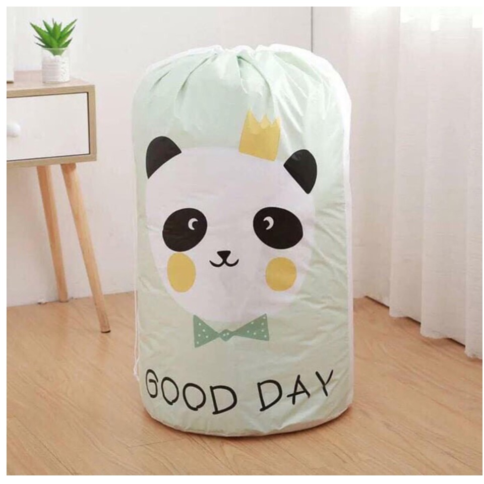 Túi đựng chăn ga quần áo trụ tròn dây rút siêu tiện lợi