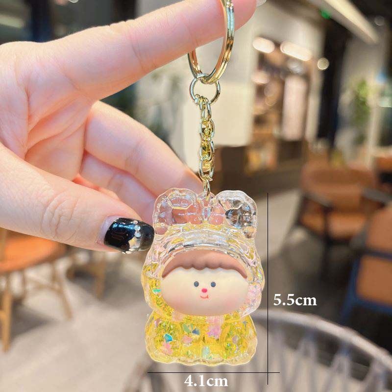 Móc khóa Charm nước Mèo thần tài Thỏ Bé Moi Đồ Chơi Dạ Quang Phát Sáng Đáng Yêu