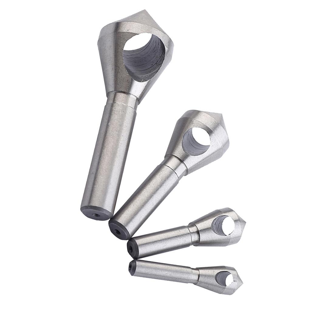 Set of4Pcs Hss Steel Countersink Drill Bit Wood Chamfering Device Drill Bits