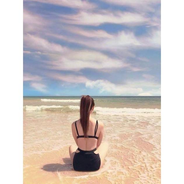Bikini 2 Mảnh áo dây cài quần khoét ( Ảnh chụp thật)