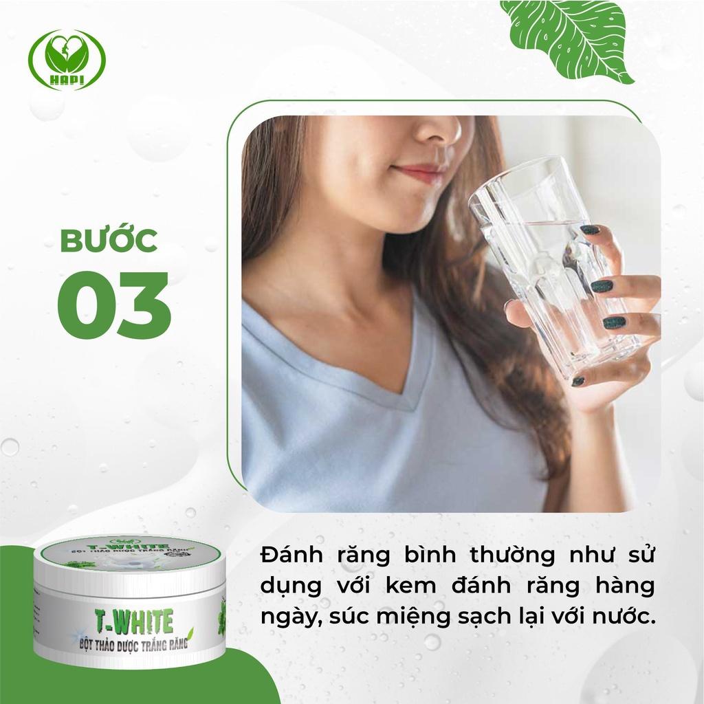 Bột Thảo Dược Trắng Răng T-White 50g giảm hôi miệng nhiệt miệng viêm nướu giúp trắng răng hơi thở thơm mát