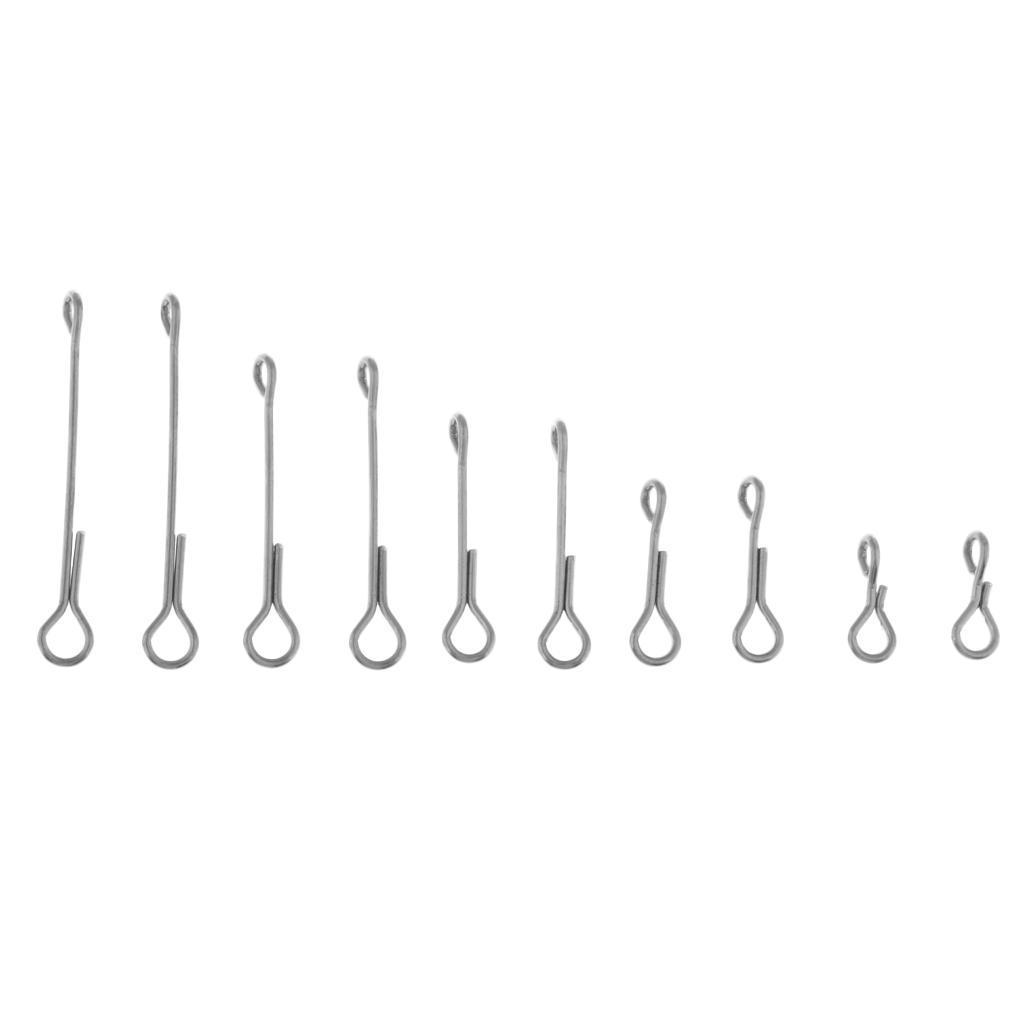 10pcs Fish Skull Articulated Shank Fish Spine DIY Fly Tying Tool 5 Sizes