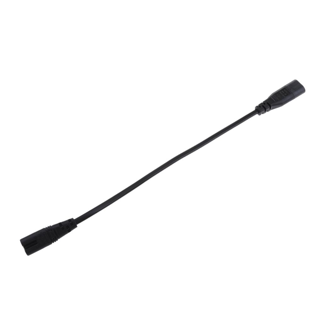 IEC 320 C8 Male to C7 Female Power Converter Adapter Cable Cord 20cm