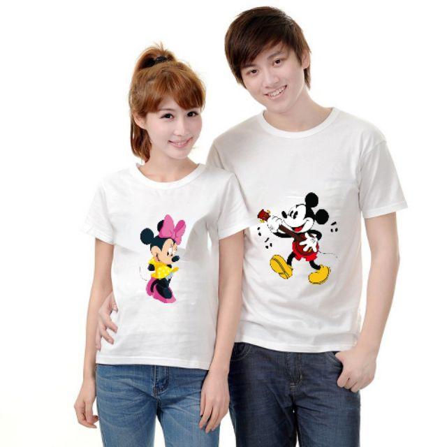 Áo đôi so cute in hình Mickey xinh xắn chất thun đẹp