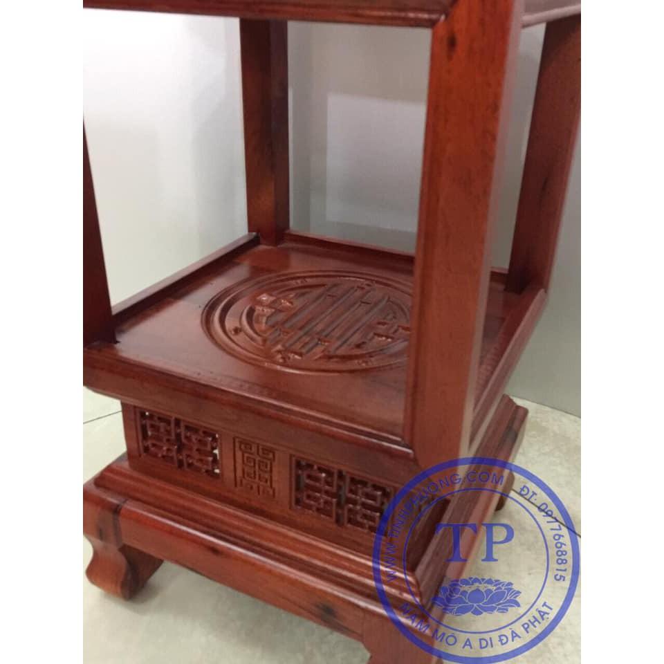 Đôn đèn gỗ Gụ xịn 100% Kích thước: Cao 60cm. mặt vuông 30cm KH8722