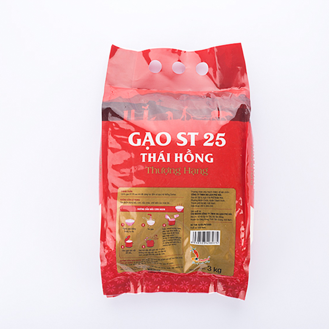 Gạo ST 25 Thái Hồng thượng hạng túi 3 kg