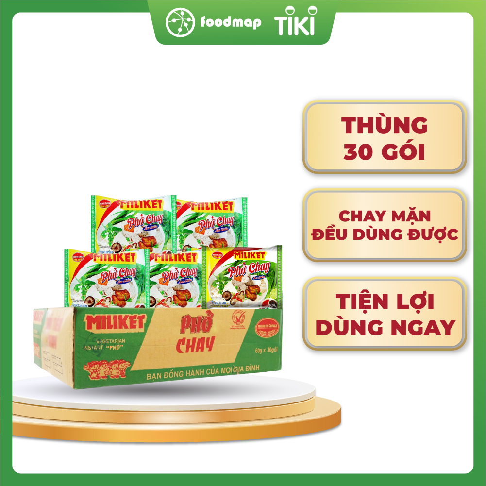 Phở Chay - Miliket - Thùng 30 gói
