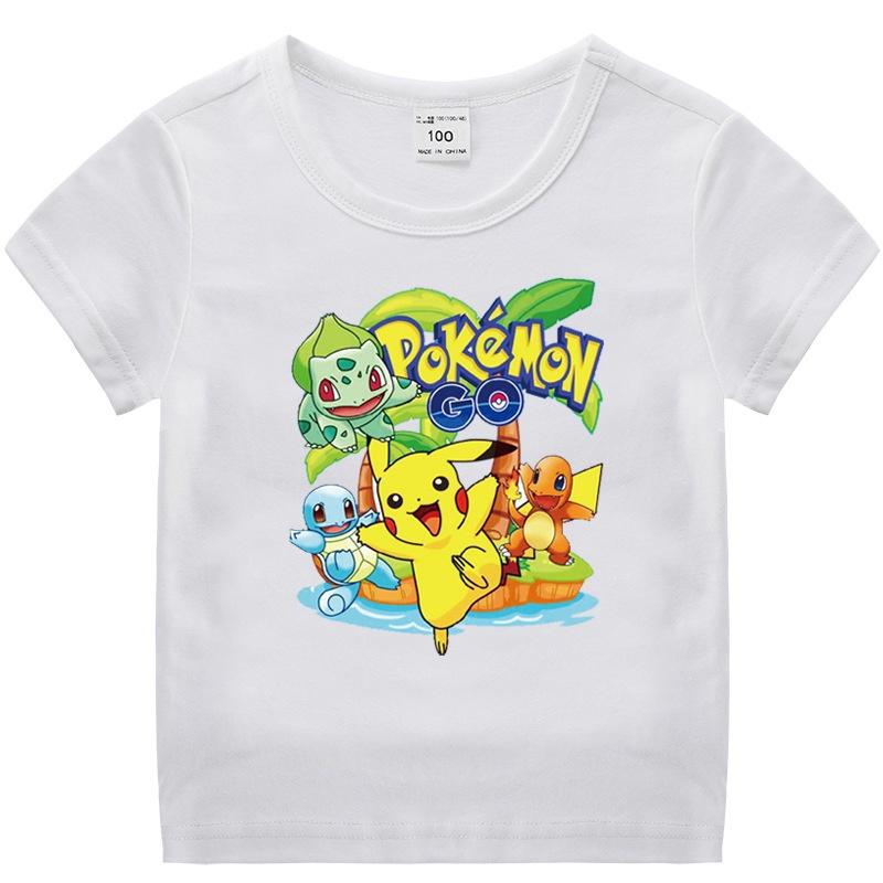 Áo thun trẻ em pokemon 4 màu , Có size người lớn, King Cotton