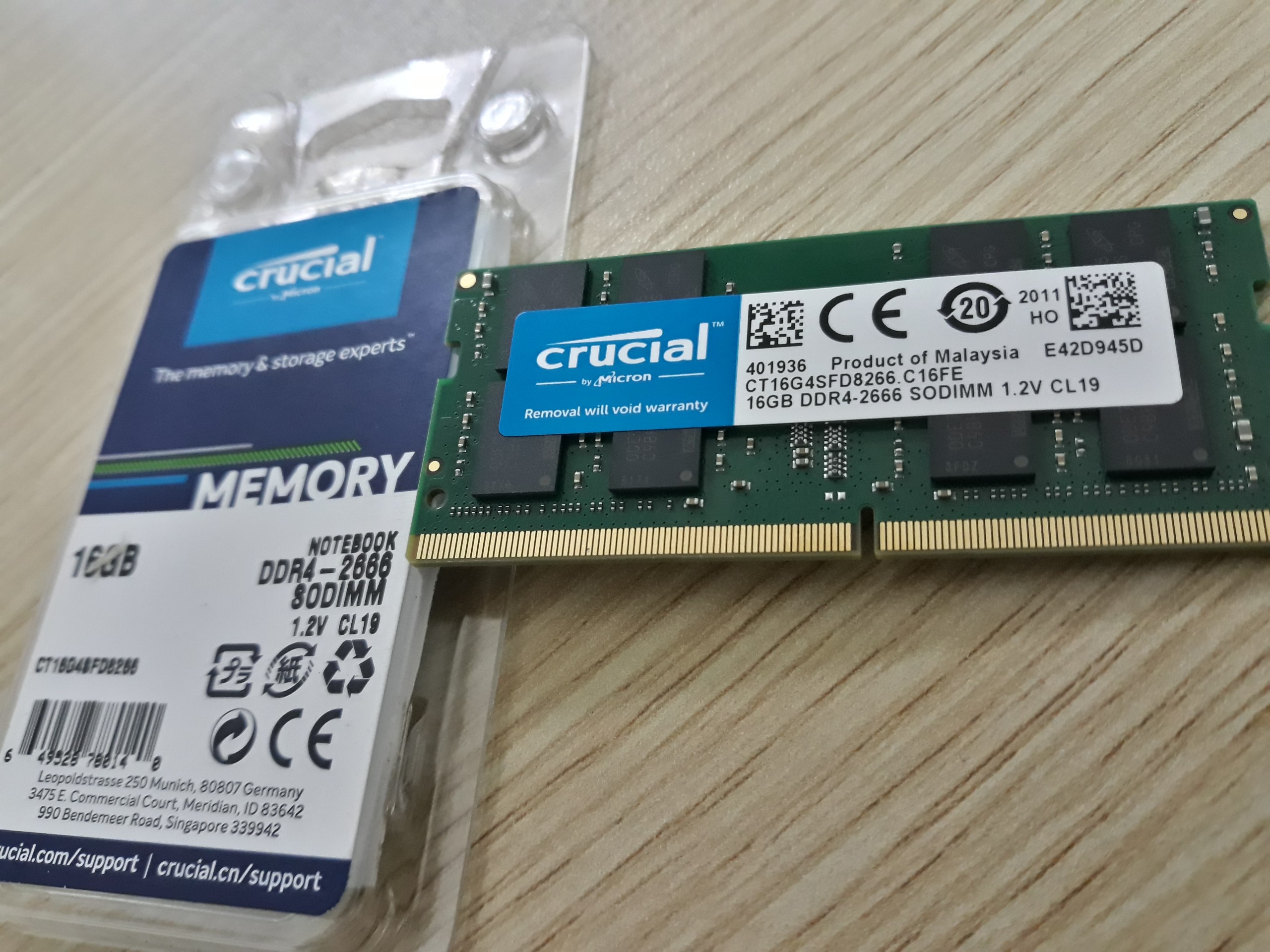 Ram Laptop Crucial DDR4 16GB Bus 2666 CT16G4SFS8266 - HÀNG CHÍNH HÃNG