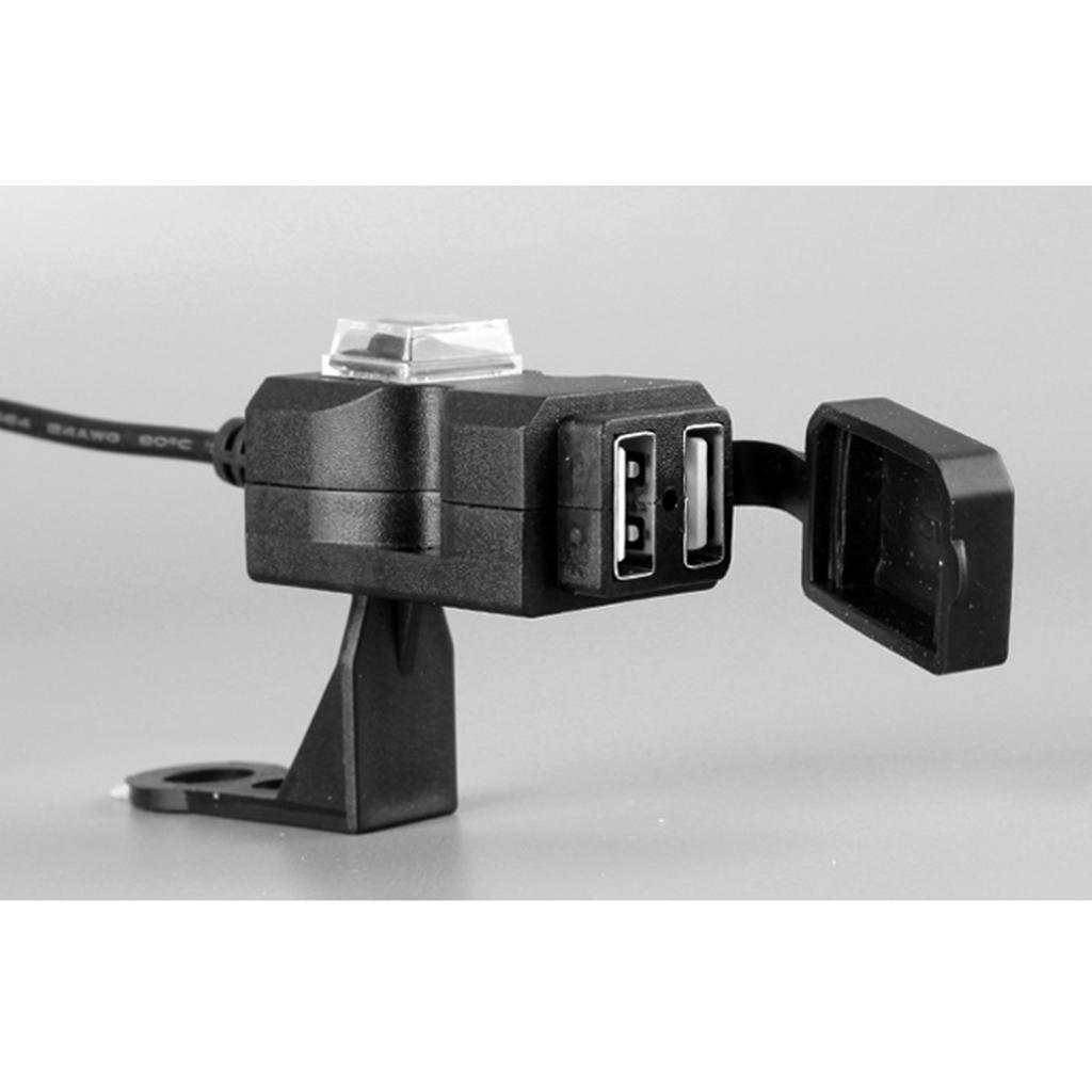 Dual USB Charger Motorcycle Handlebar Fast Car Charger Charger