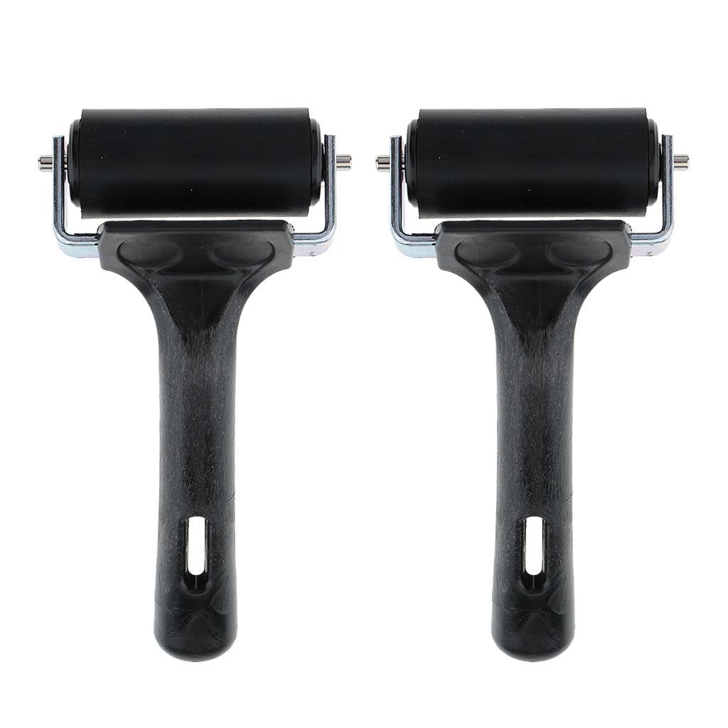 2 Pieces Rubber Blocks Printing Brayer Roller Brush For Art Crafts Tool 6cm