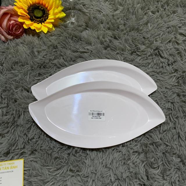 Dĩa nhựa dĩa lá trắng 47