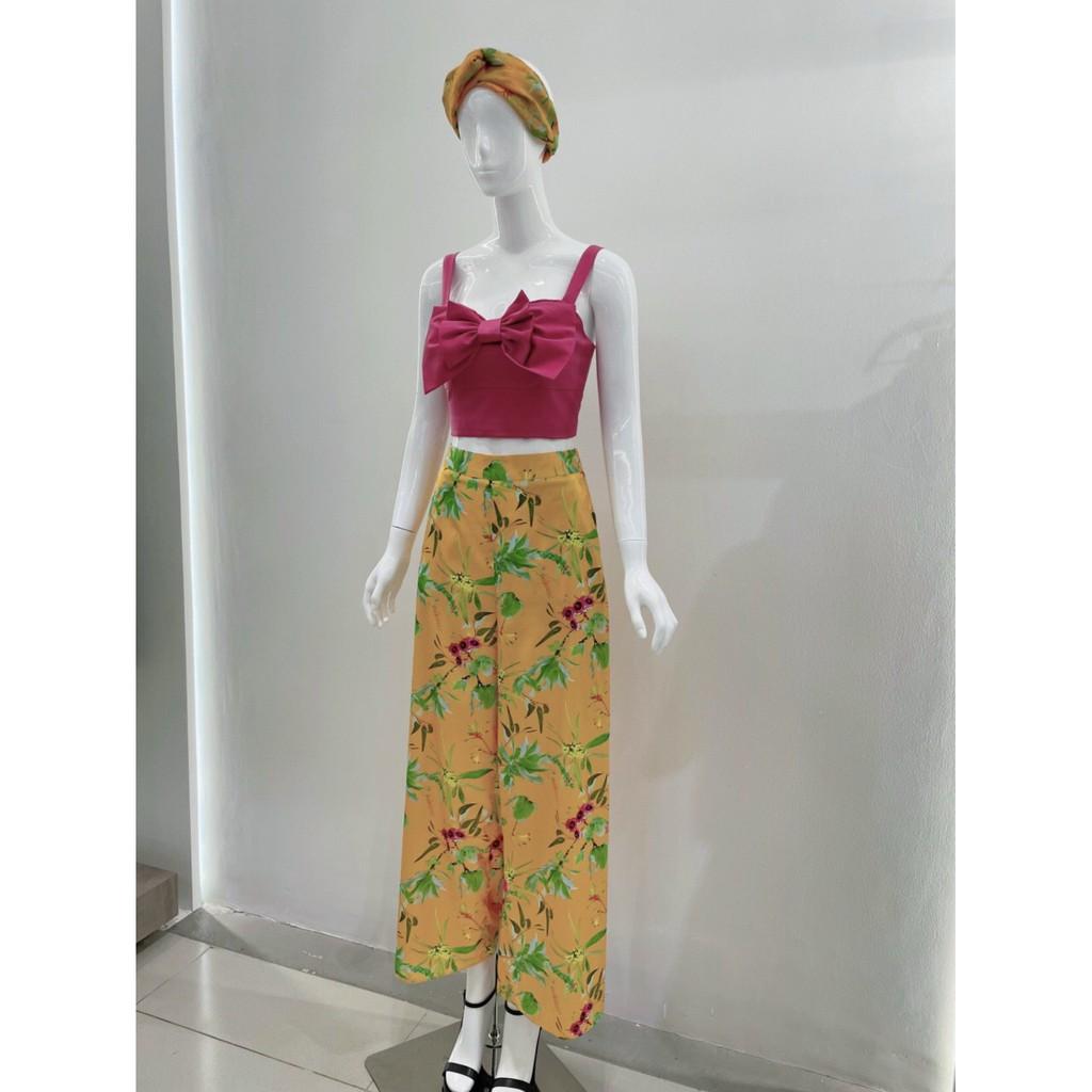 Áo 2 dây croptop NEVA tạo hình nơ trước trước ngực Bộ biển T110037