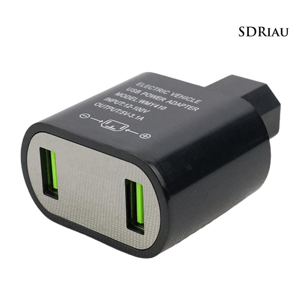 Bộ Chuyển Đổi Usb Kép 12v-100v Sang 5v 3a Cho Xe Hơi