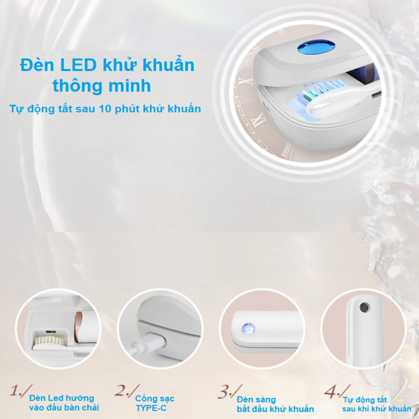 Bàn chải đánh răng điện Philips Sonicare HX2461 3 chế độ - Hàng Chính Hãng