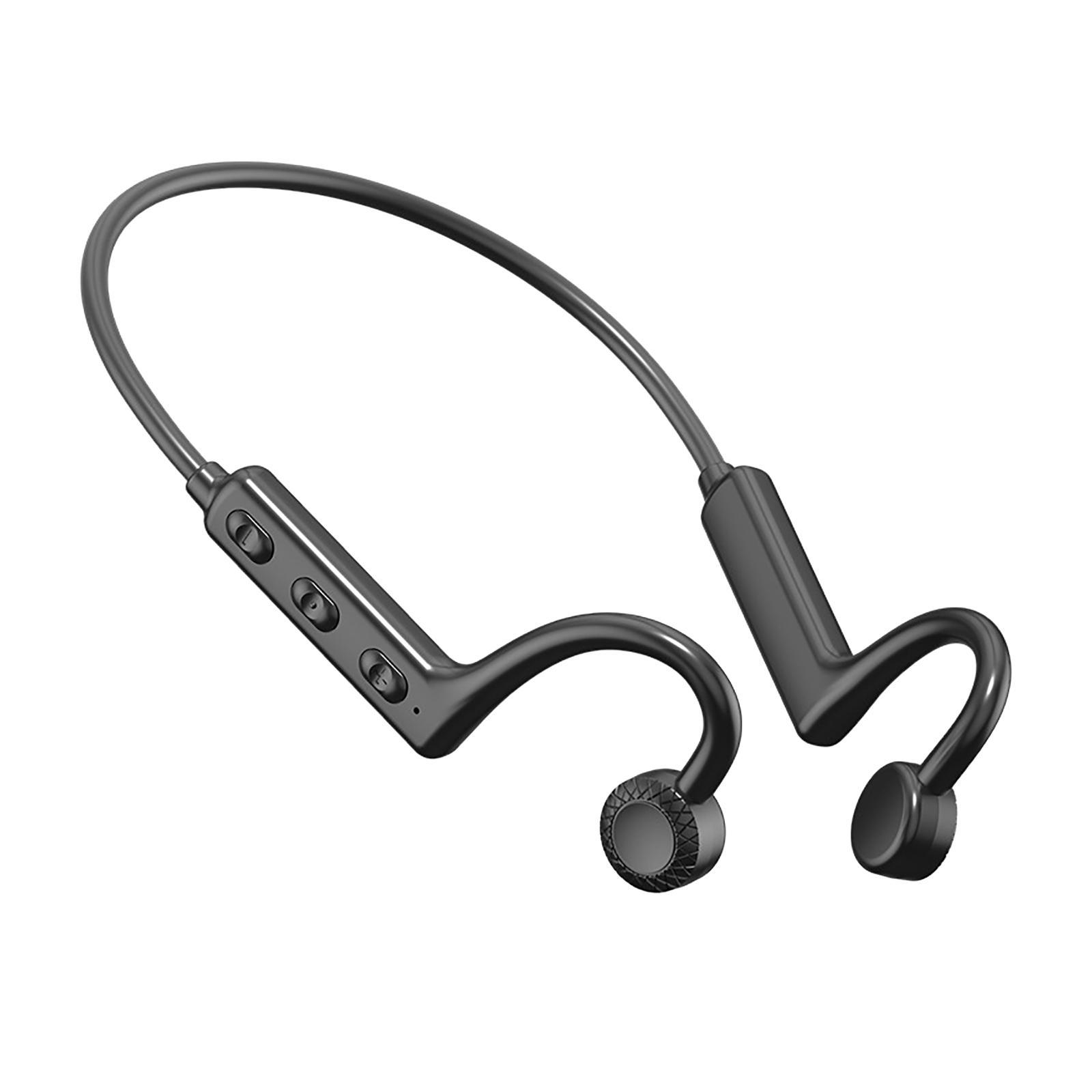Bone Conduction Headphones, 360 Degree Foldable Earphones 8H Music Easy Button