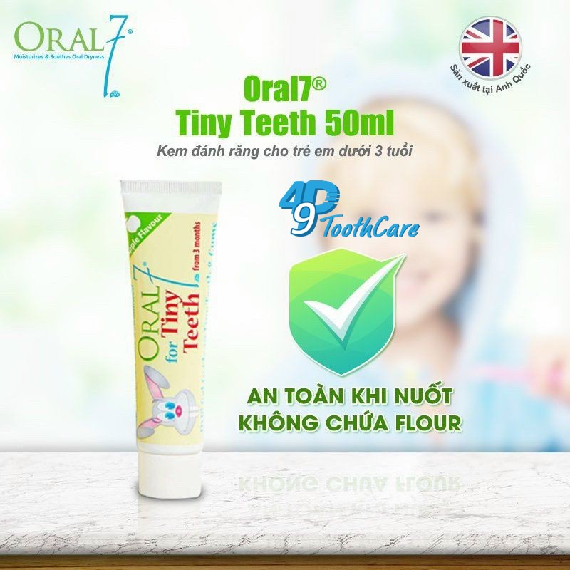 Kem Vệ Sinh Răng Nướu Cho Bé Dưới 3 Tuổi Oral7 Tiny