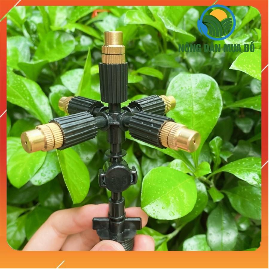 5 Béc Phun Sương Đồng 5 Hướng Siêu Mịn Phun Sương Tốt Giá Rẻ Chân Ren 21 Có Van Chống Rỉ