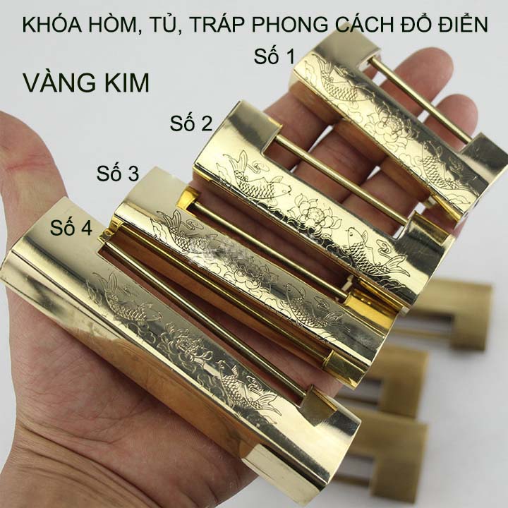 Khóa phong cách cổ điển, chuyên dùng cho hòm, tủ, tráp gỗ vintage
