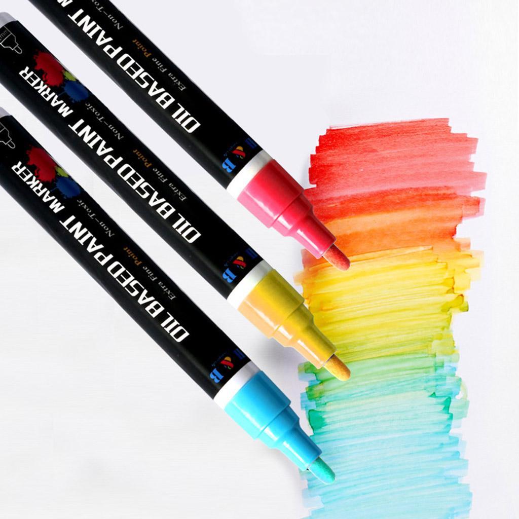 Paint Pens - Premium Acrylic Paint Pens & Rock Painting Kit for Painting Rocks, Glass, Ceramic, Porcelain. Permanent Oil Based Waterproof Markers