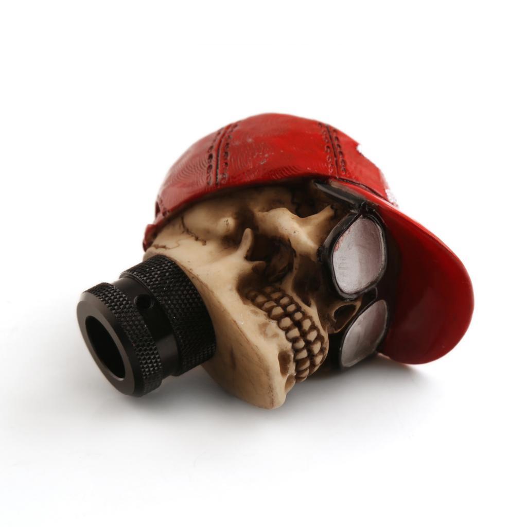 2 Pcs Universal Car Manual Gear Stick Shift Lever Skull Head Shifter Knob