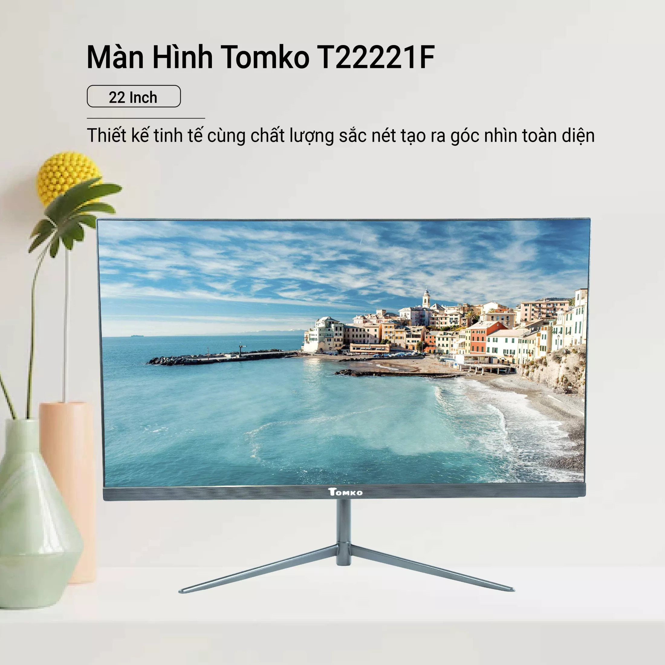 Màn Hình máy tính Tomko T2221F 22 inch Full HD, Full VIền - 75Hz , Thích hợp dùng Văn Phòng, Bán Hàng và Học Tập. Hàng Chính Hãng