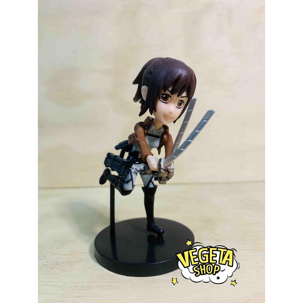 Mô hình Attack On Titan - AOT - Đại chiến Titan - 6 nhân vật Eren Mikasa Armin Hange Sasha Levi tự chọn - Cao 9~10cm
