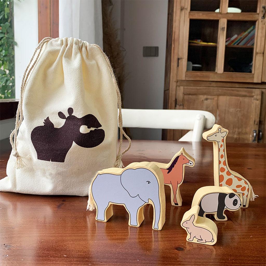 Montessori Wooden Stacking Blocks Balancing puzzle children 3 4