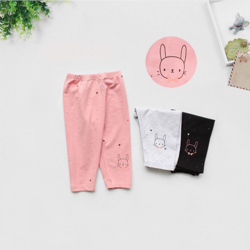 Legging lửng cotton mềm cho bé gái 1-13 tuổi