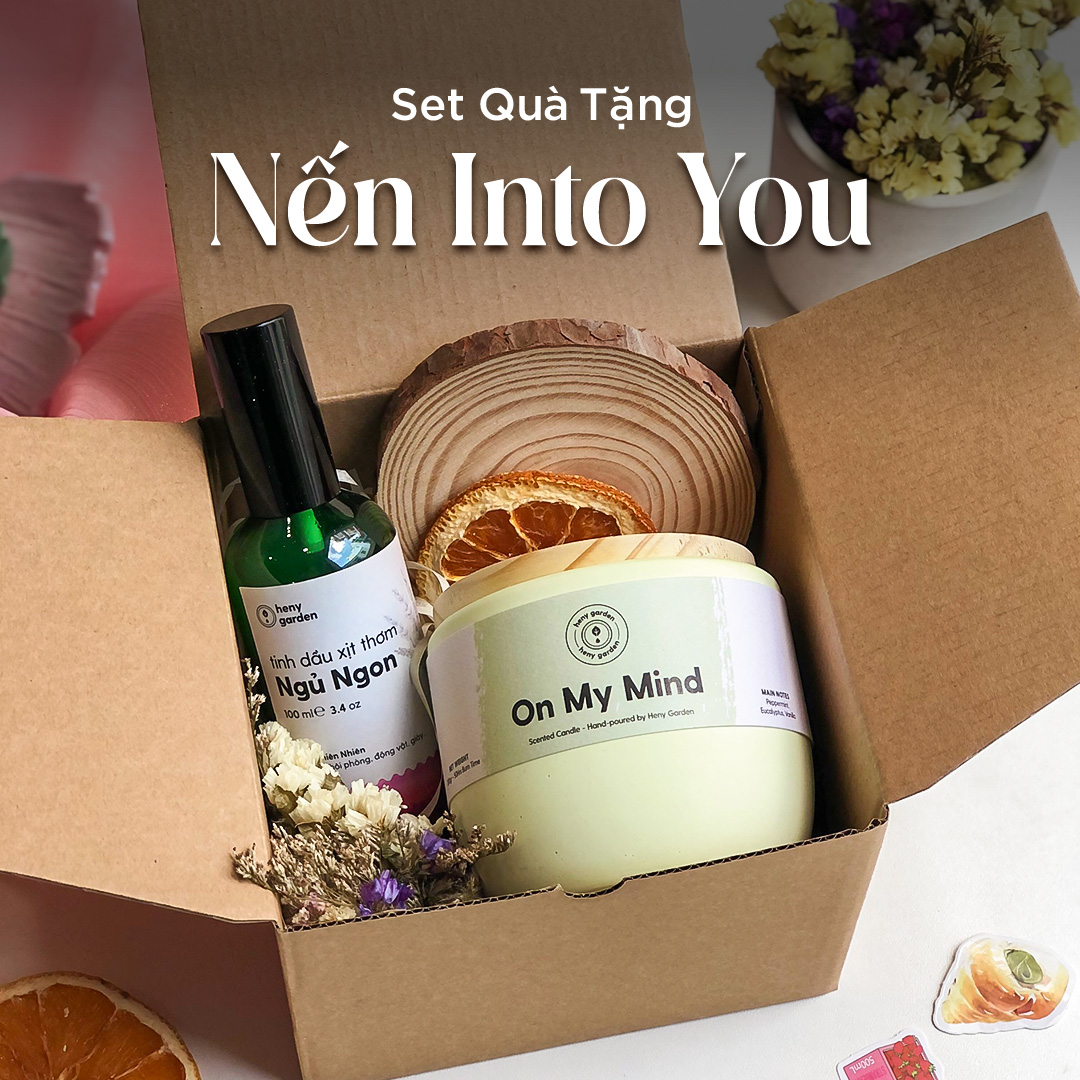 Set Quà Tặng Sinh Nhật Bạn Nữ, Bạn Trai Nến Thơm INTO YOU