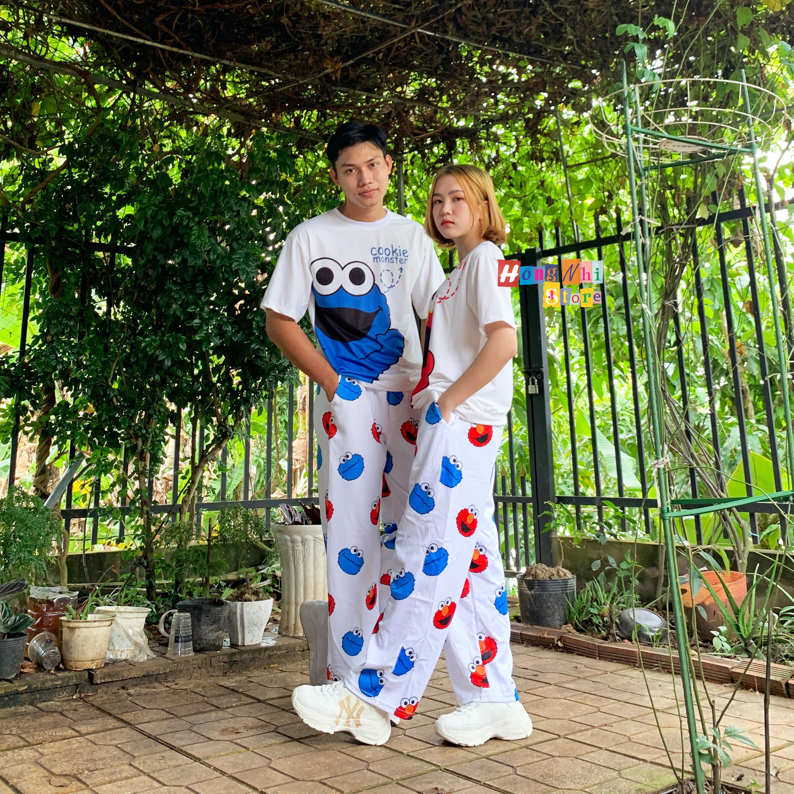 Quần Hoạt Hình Dài Ống Rộng Kawaii Cartoon Pant Oversize Ulzzang Unisex - MM