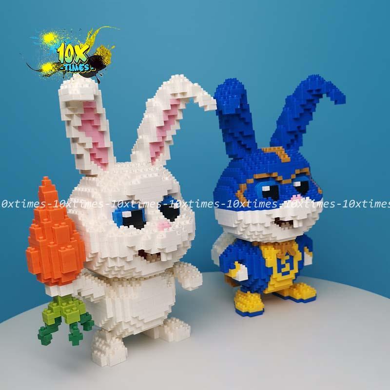 Đồ chơi lắp ráp 3d thỏ Snowball trắng dễ thương quà tặng sinh nhật trẻ em, quà tặng bạn trai bạn gái 10xtimes