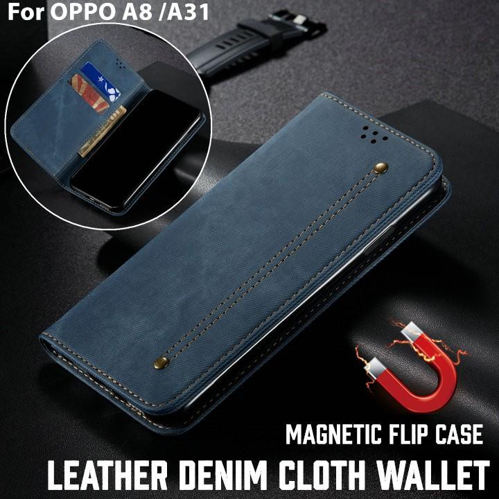 Bao da điện thoại dạng ví có ngăn đựng thẻ sang trọng cho OPPO A31 A91 2020 A 12 A12e