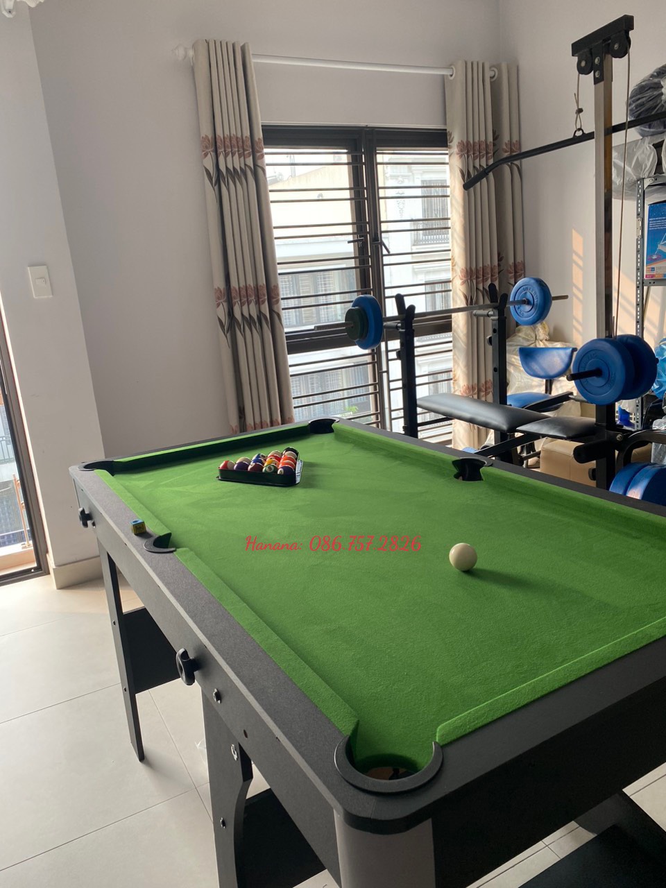 Bàn Bida Cỡ Lớn Kết Hợp Bóng Bàn 2 Trong 1, Đầy Đủ Phụ Kiện, Bi A Lỗ, Bóng Bàn Mini Gia Đình Văn Phòng Kinh Doanh Hanana