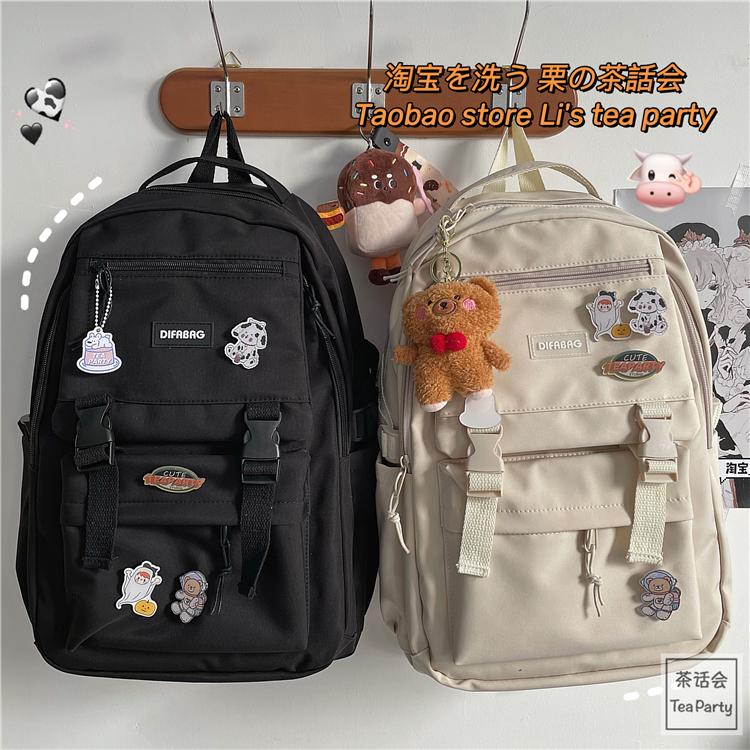 cặp học sinh đi học thời trang, balo nữ đi học 2 nịt difabag