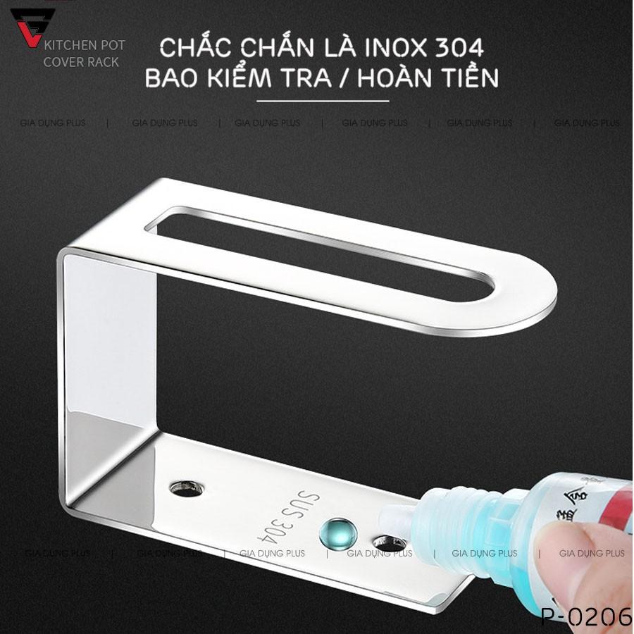 Giá Cài Thớt &amp; Vung Nồi Dán Tường [ INOX 304 ] Dán Tường | Tặng Kèm Keo Dán Siêu Chắc