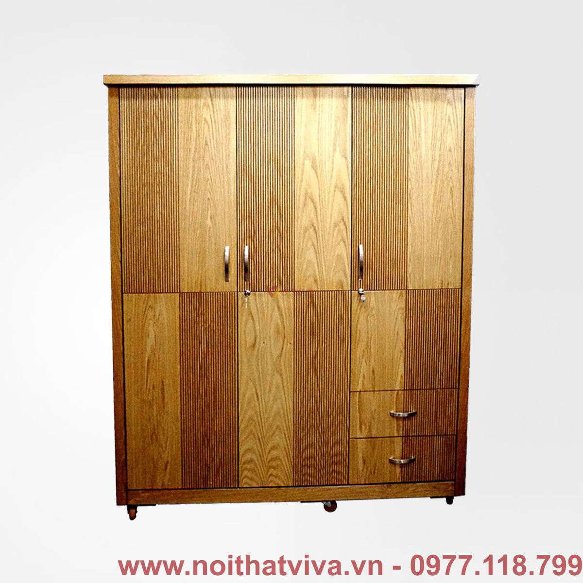 Tủ Áo Mdf Màu Sồi Chỉ T36