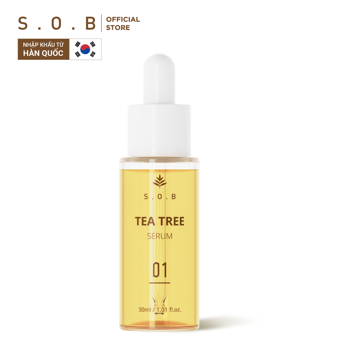 Serum giảm mụn, ngăn ngừa mụn và viêm S.O.B TEA TREE SERUM