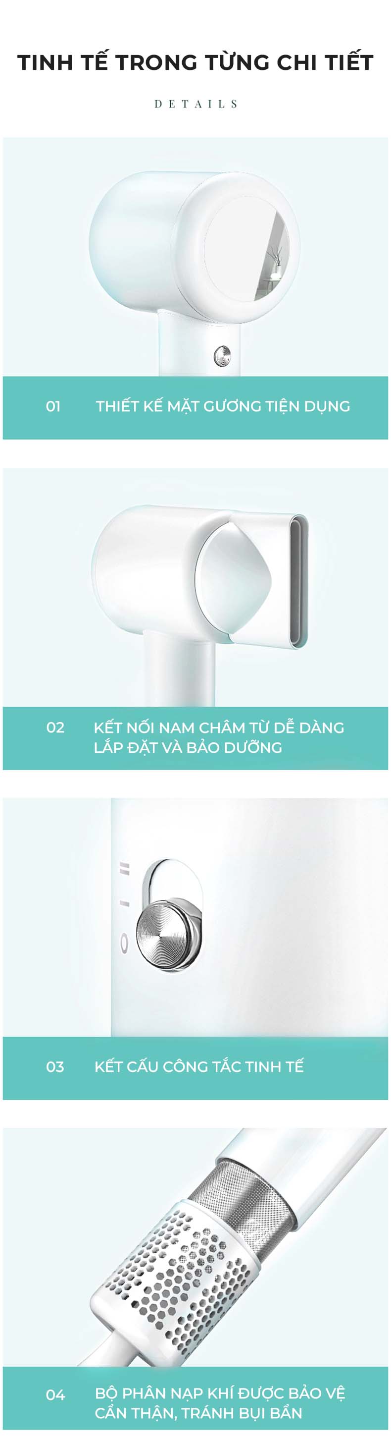 Máy Sấy Dưỡng Tóc Ion Âm Bumas H3 - 3 Phút Sấy Khô Nhanh - 4 Chế độ Sấy - 2 Chế độ gió - Tự Động Vệ Sinh Máy - Hàng Chính Hãng