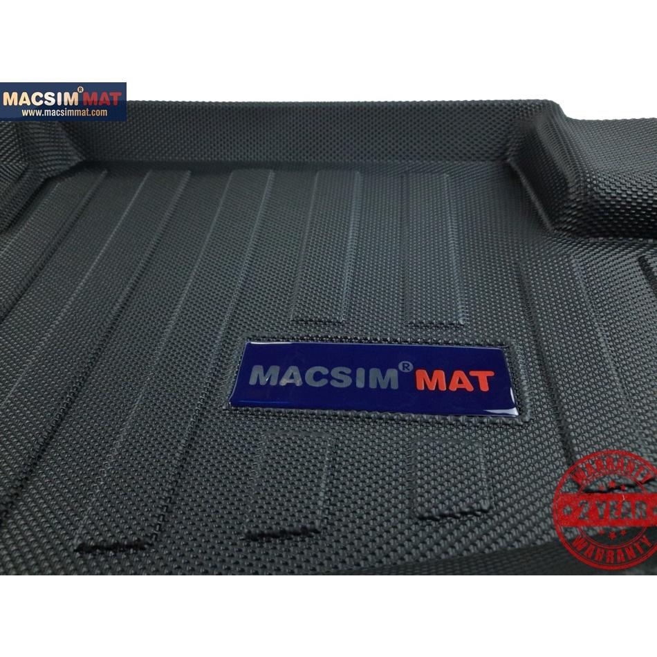 Thảm lót cốp xe ô tô Isuzu Mux 2015-đến nay nhãn hiệu Macsim chất liệu TPV màu đen hàng loại 2
