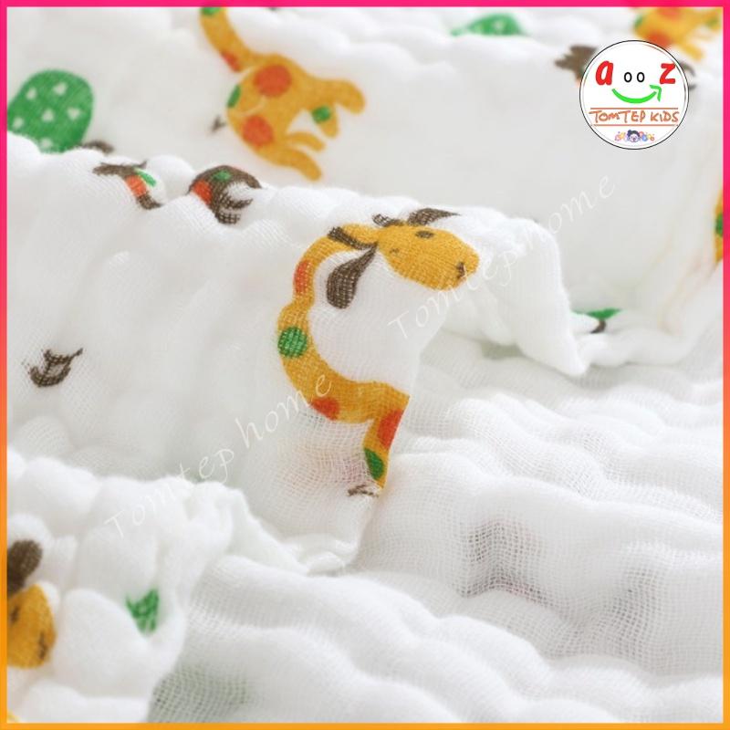 Khăn Tắm Xô Nhăn 6 Lớp Dày Dặn Siêu Thấm Hút Cho Bé - Khăn Tắm Cho Bé Hàng Nhập Cao Cấp Có Thể Dùng Làm Chăn Đắp